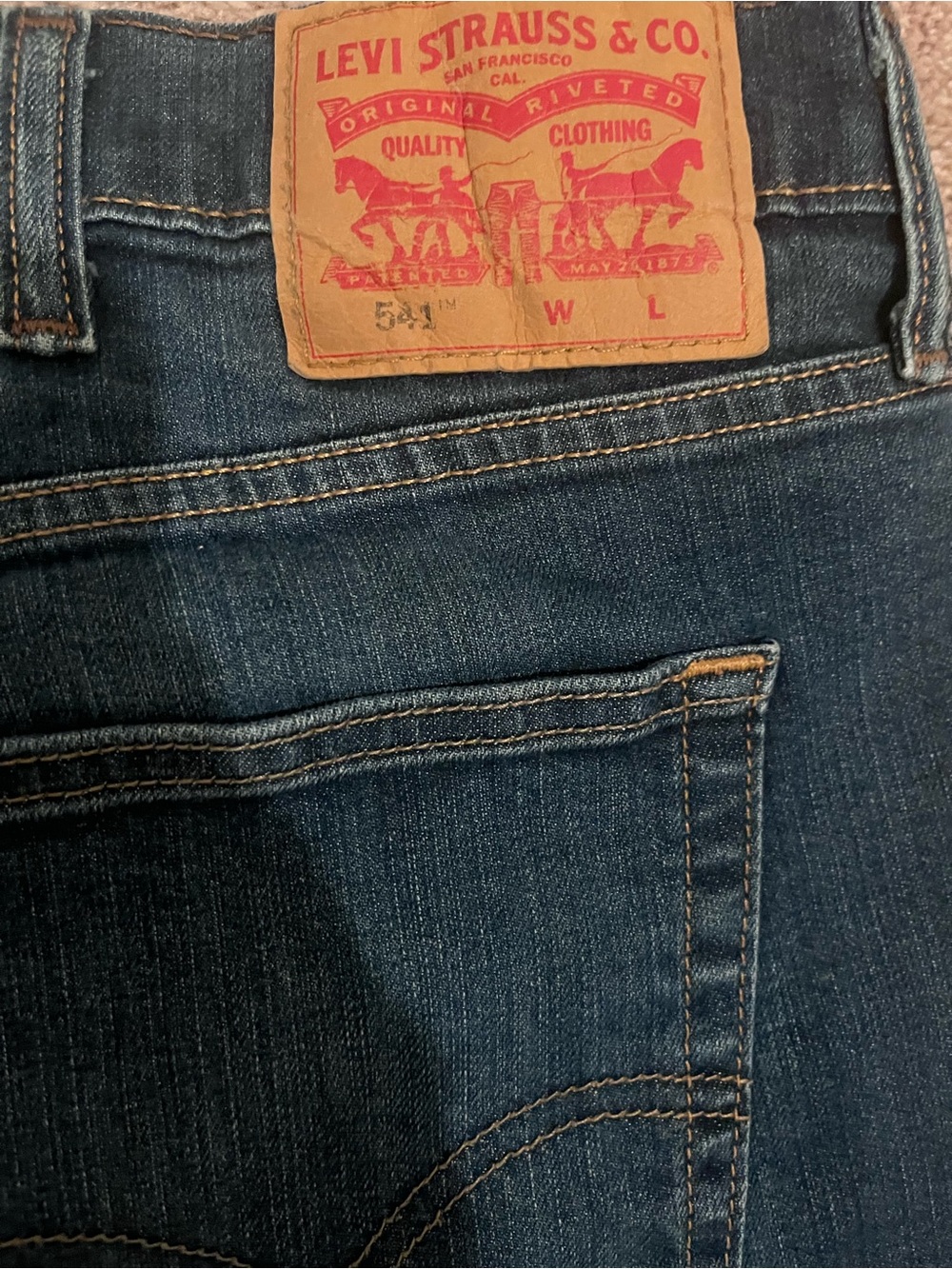 Levi's Men's 541 Indigo Straight-Leg Jeans Size W46 L34